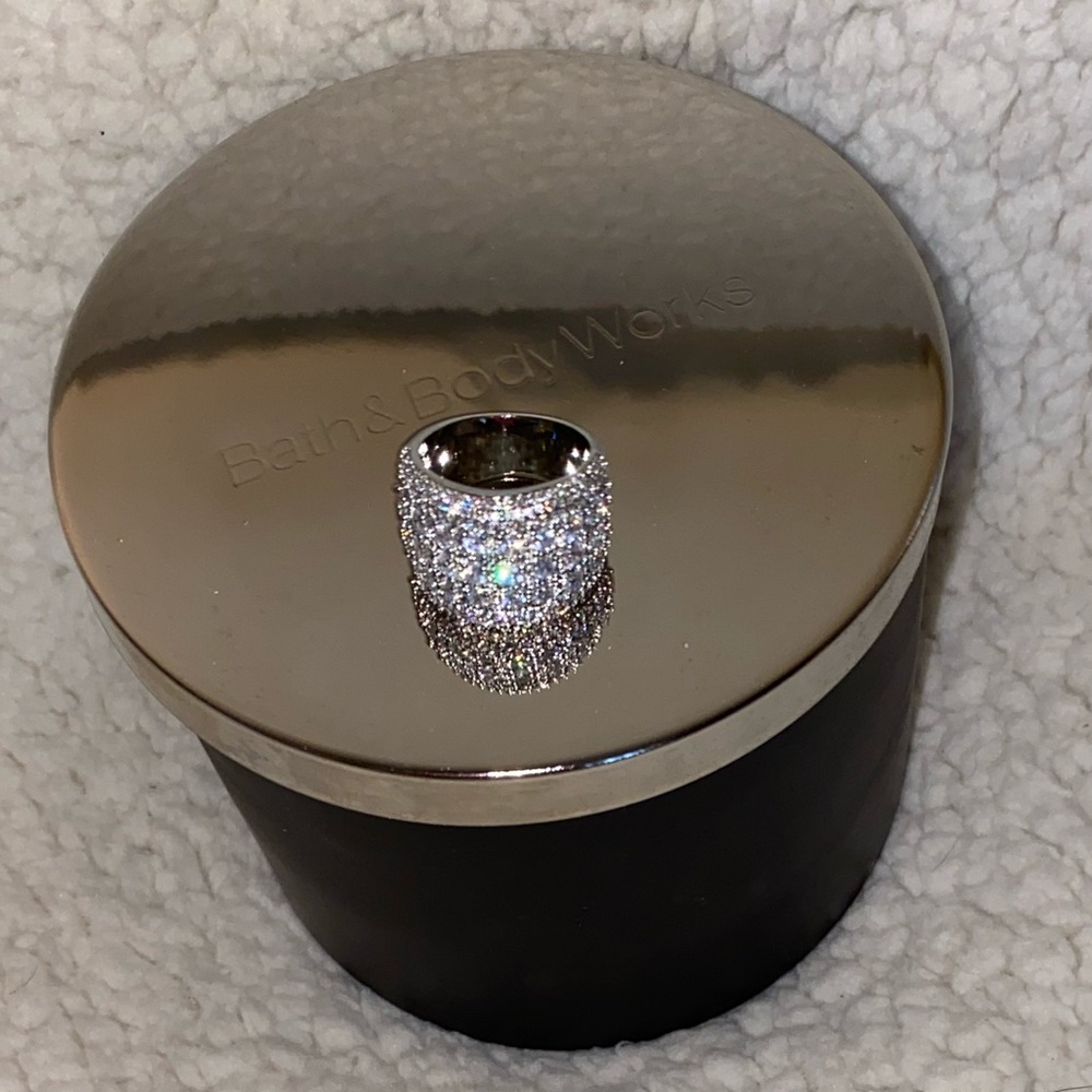 Cubic zirconia sterling silver eternity band - Picture 3 of 7